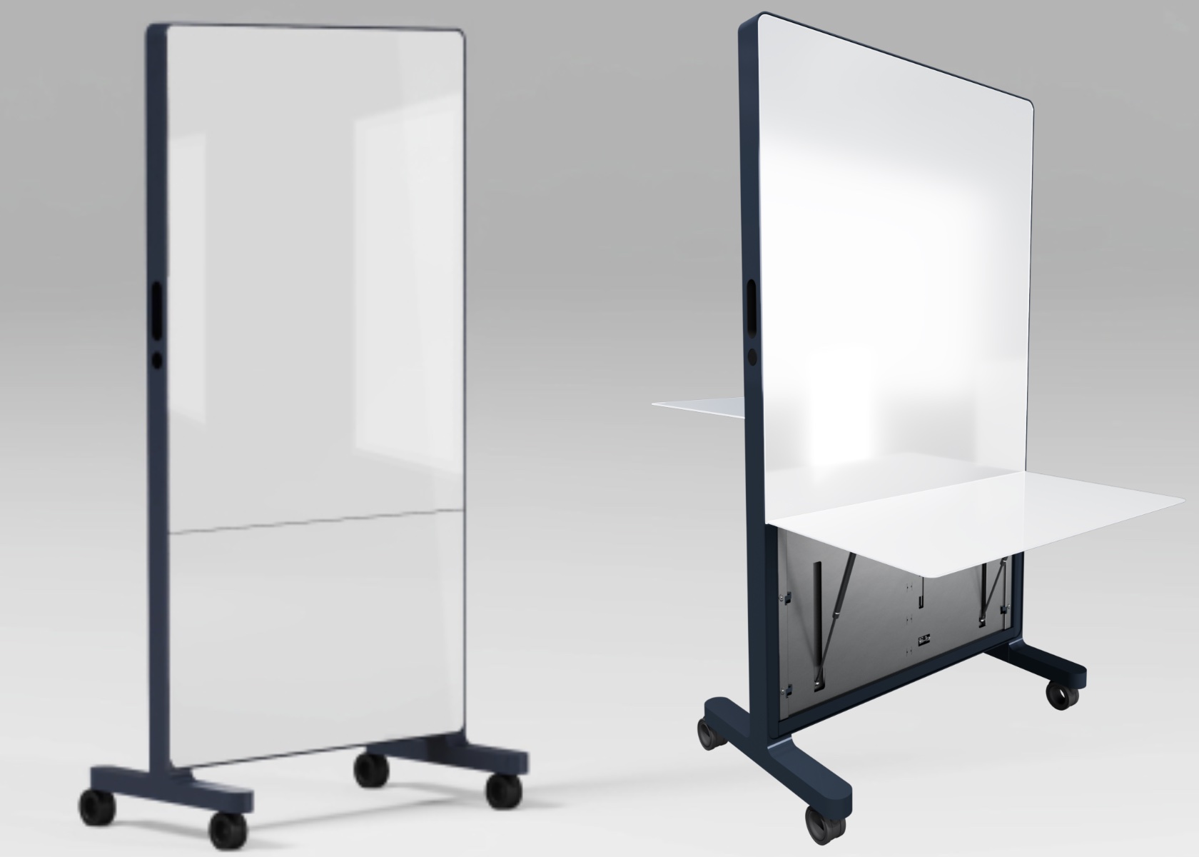 #Clarus Atmus Mobile Desk Transforms Design Studios with Multifunctional Whiteboard and Projection Capabilities