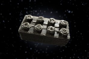 ESA’s LEGO-like space bricks made from meteorite dust explore building houses on the Moon