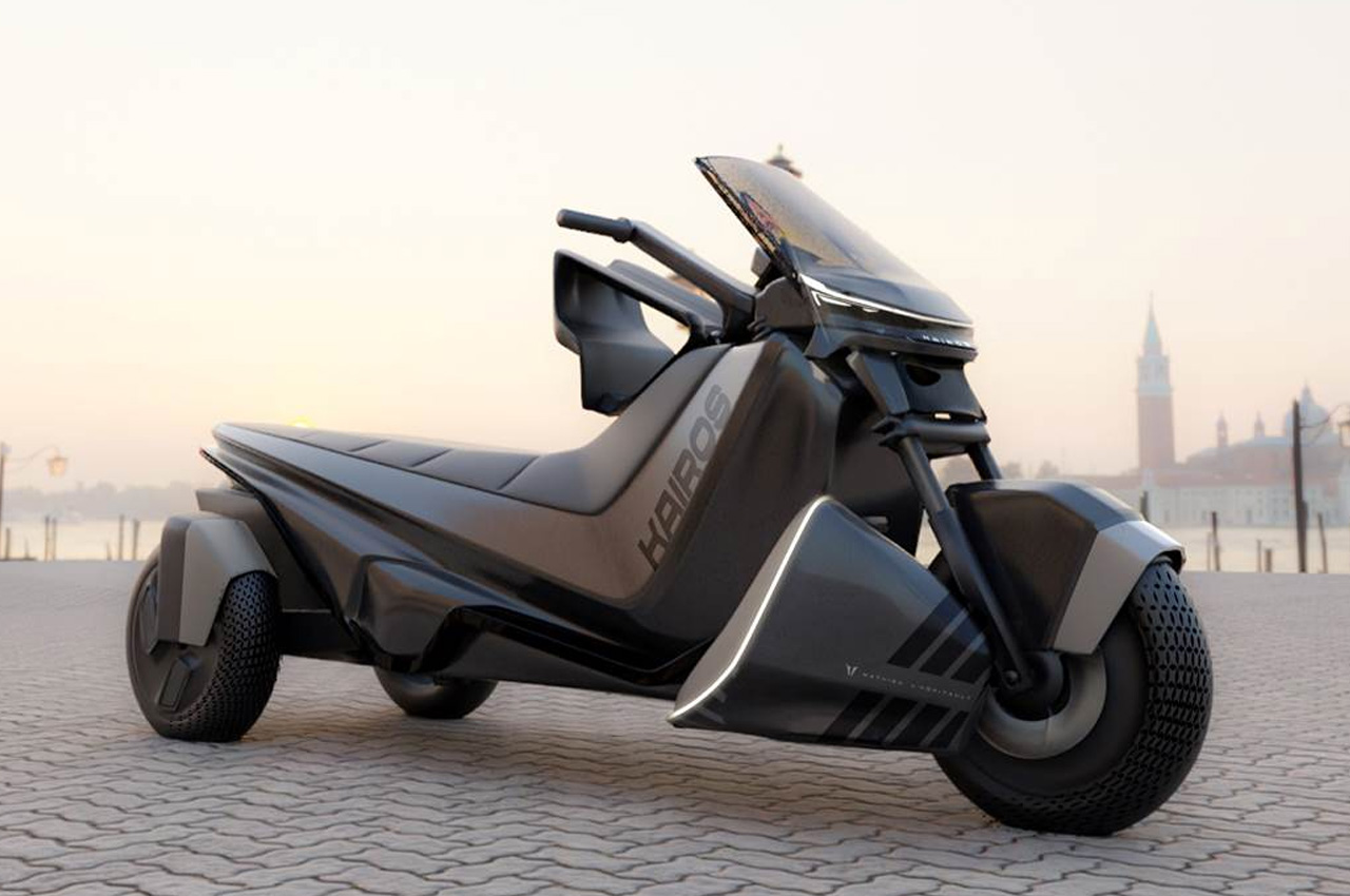 #This handsome three-wheeled EV boasts advanced tilting tech to keep it from toppling over