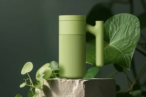 Eco-friendly tumbler uses thermoplastic made from unused wood byproducts