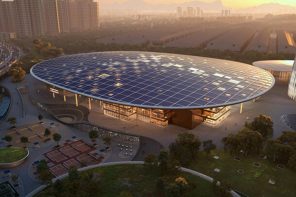 Award-Winning Sports Complex boasts a Badminton Racquet-inspired Grid Roof with Solar Panels