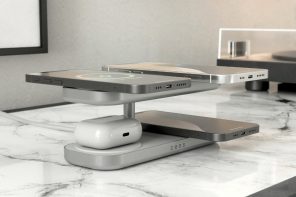 Multi-level wireless charger can charge four phones at the same time