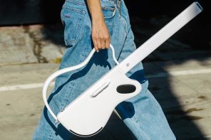 Stringless Sampler Guitar with a Built-In Speaker and AI Music App turns you into a One Man Band