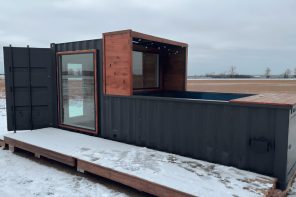 This Shipping Container Was Converted Into A Sauna/Plunge Pool For Your Backyard