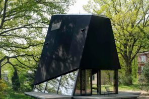 This Retreat Is Inspired By The F-117 Nighthawk Aircraft & Built On A Former Secret WWII Military Base