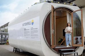 A Wind Turbine Is Repurposed Into A Sustainable Tiny Home Of The Future