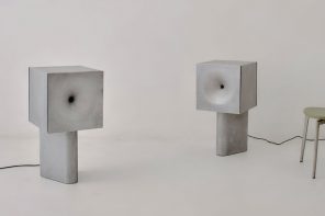 Cast metal speaker is made from marine-grade aluminum for aesthetics and acoustics