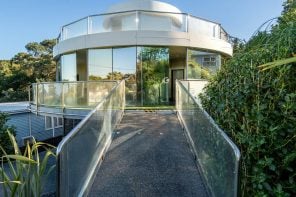 Circular Glass House Rotates Continuously At A Full 360 Degrees