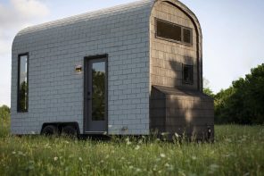 Visually Unique Tiny Home Adopts The Form Of A Traditional Shepherd’s Hut With A Modern Twist