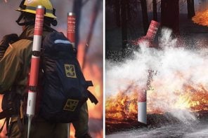 These Fire Extinguisher ‘Bollards’ Can Automatically Extinguish Wildfires