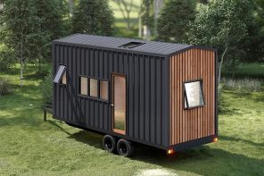 Self-Sufficient Tiny Home’s Living Room Can Be Converted Into A Bedroom