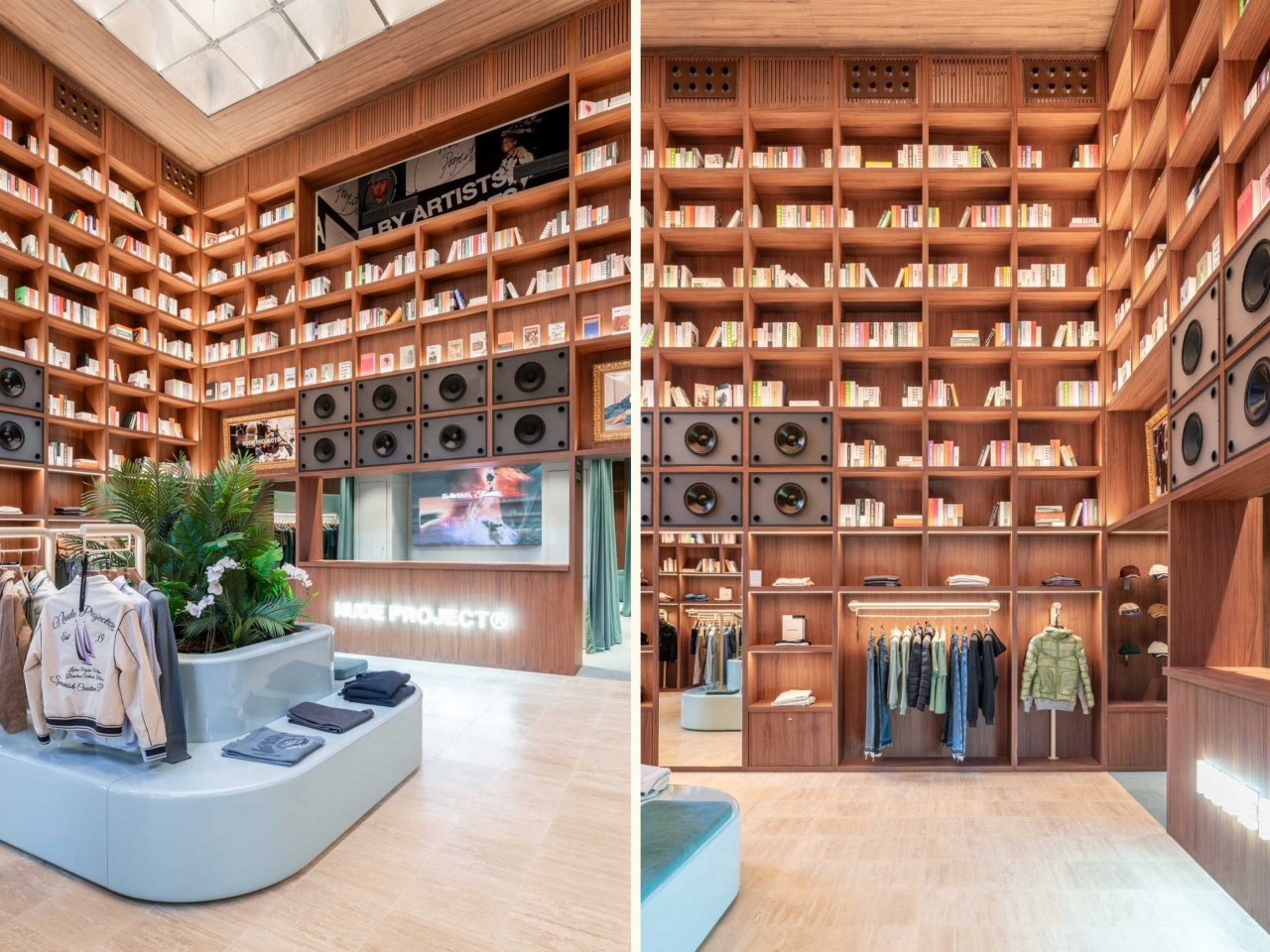 19-Foot High Bookshelves with a Deejay Booth – This Streetwear Store is Breaking All The Rules