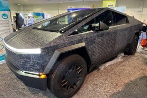 Tesla Cybertruck with a Solar Panel Wrap Gives it an Extra 15 Miles of Range