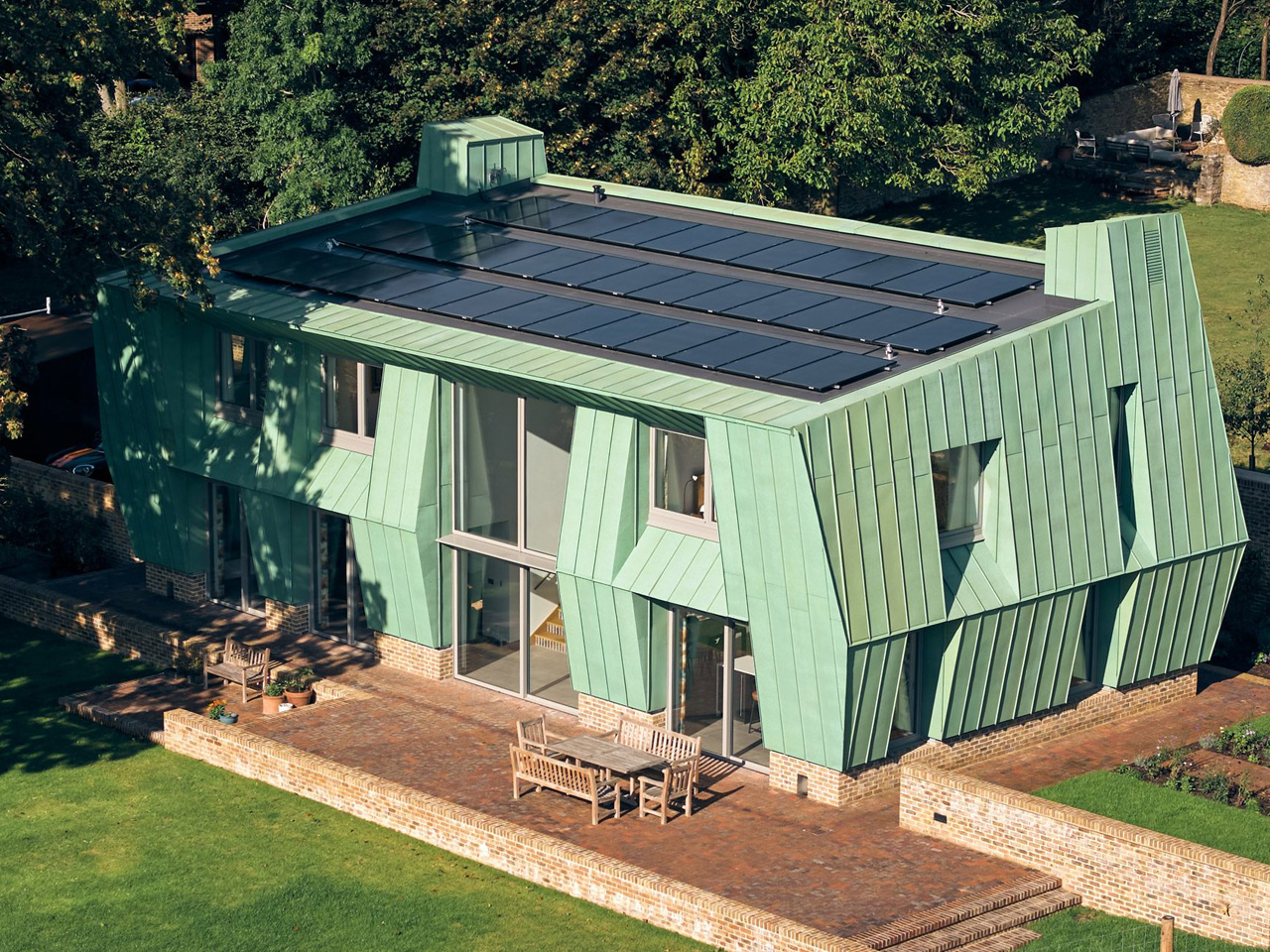 This Origami-esque Home Is Intended To Be A Habitable Power Station Topped With Solar Panels