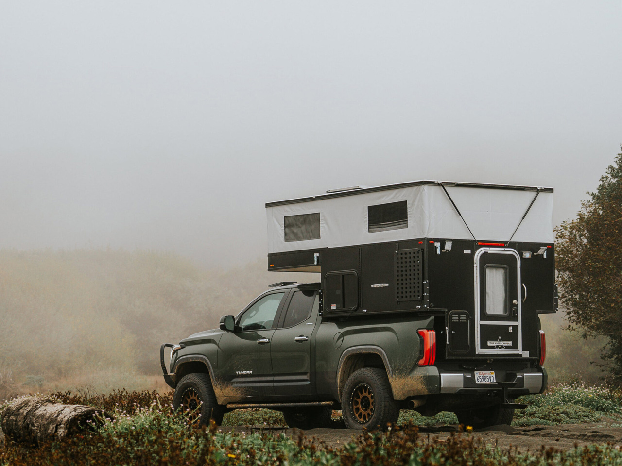 Four Wheel Campers’ CampOut pop-up truck camper has customizable interior modules you can choose as you go