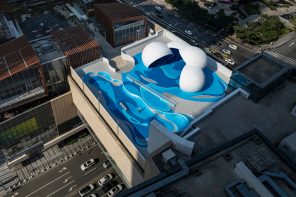 Ocean-inspired rooftop skate park artfully connects earth, sea, and sky