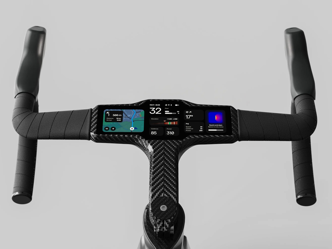 #This carbon fiber smart handlebar turns the cycle’s front into a streamlined cockpit