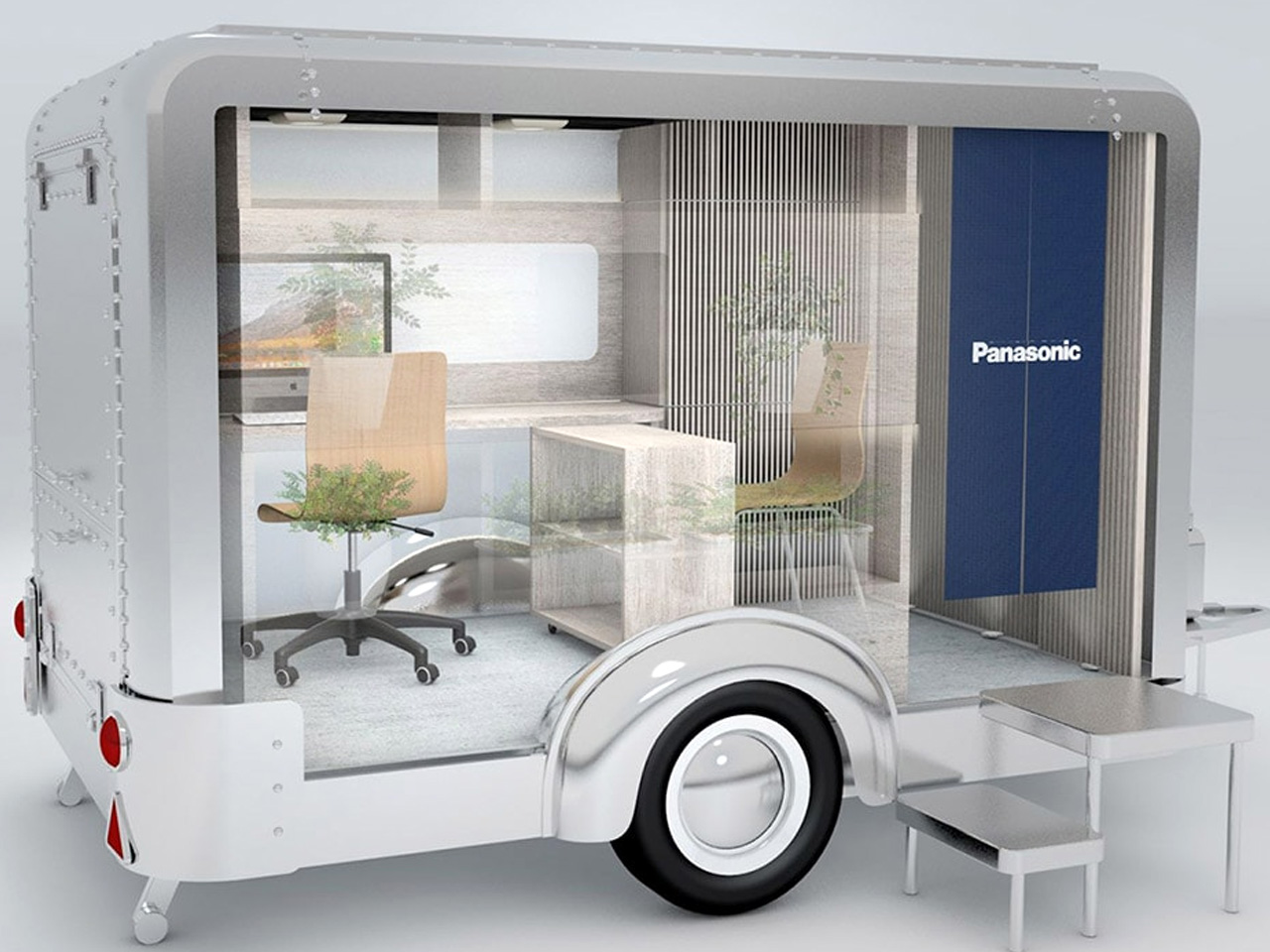 Panasonic Designs A Futuristic Multipurpose Mobile Room On Wheels