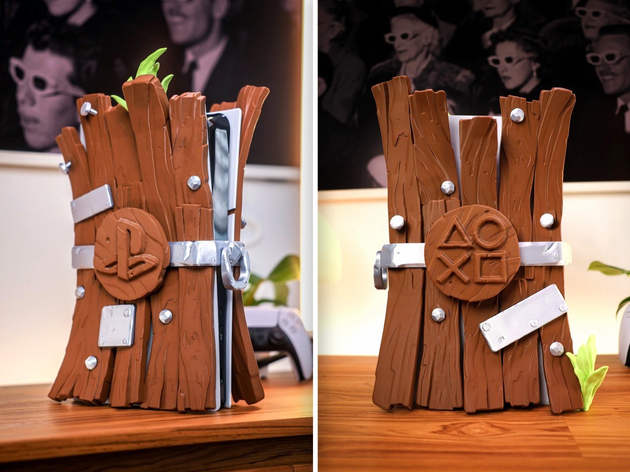 PS5 Slim 3D-Printed Enclosure Turns Your Game Console Into A Groot-like Enchanted Forest Prop